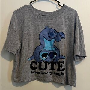 Disney Gray Tee with Blue Character Print